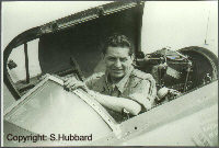 Photo of Hubbard in cockpit